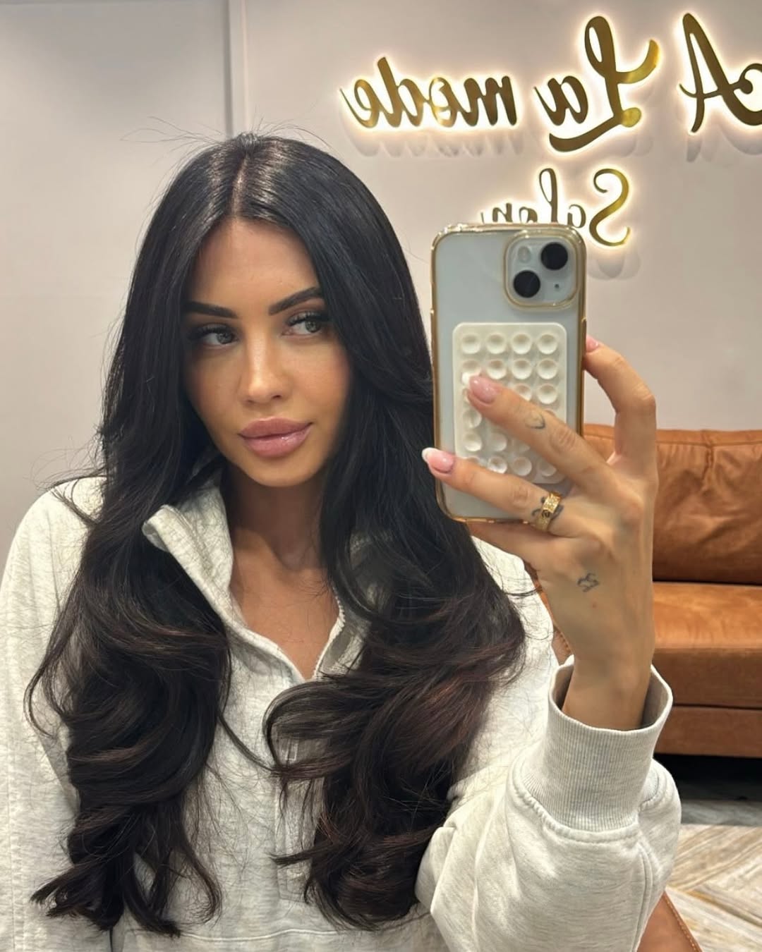 Dark hair at A La Mode Salon