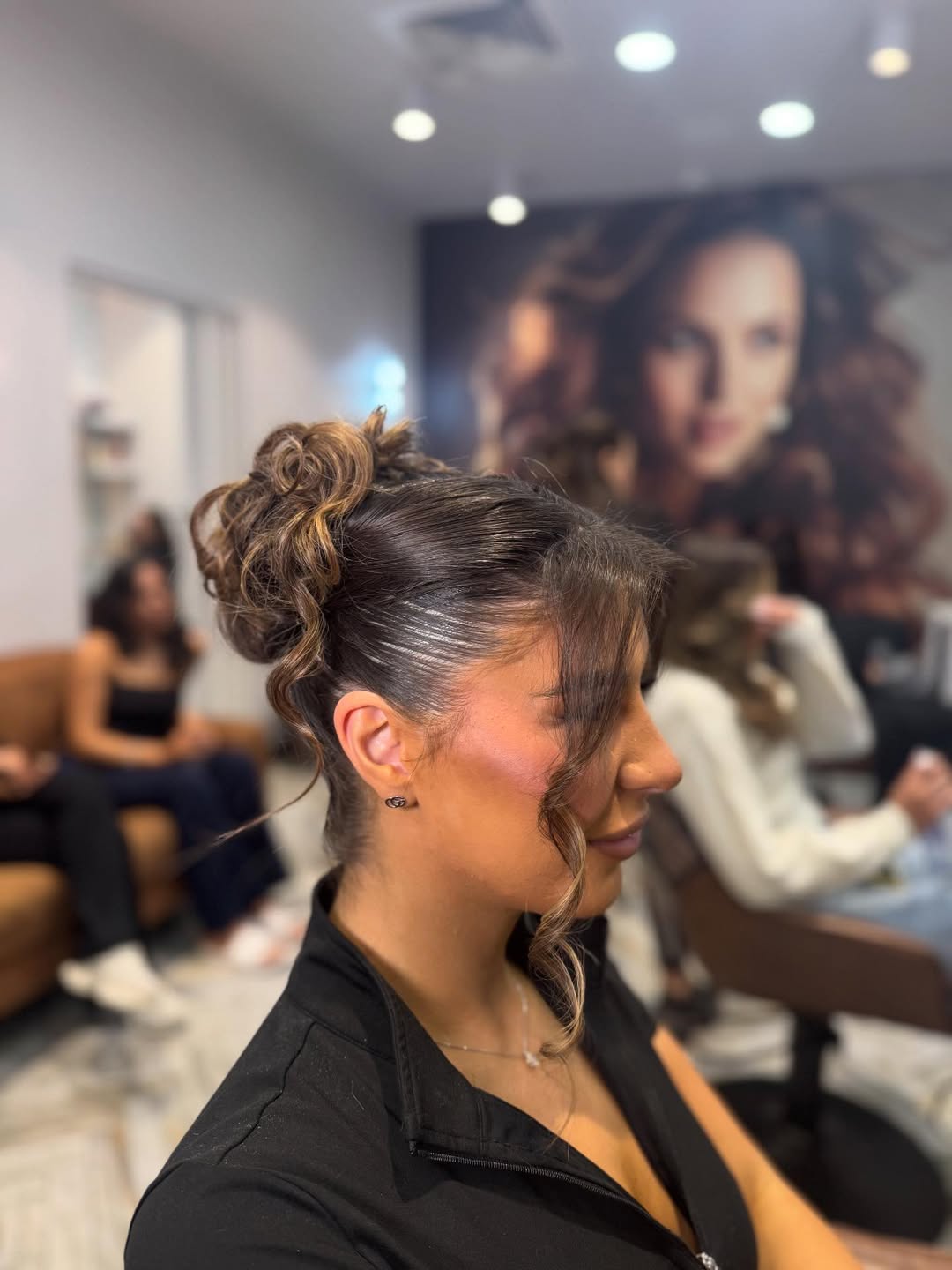 Updo styling